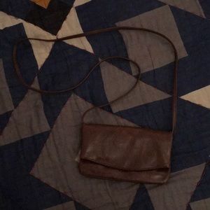 Brown Vegan Leather Crossbody